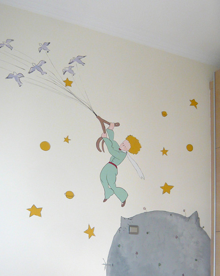 Baby room wall mural