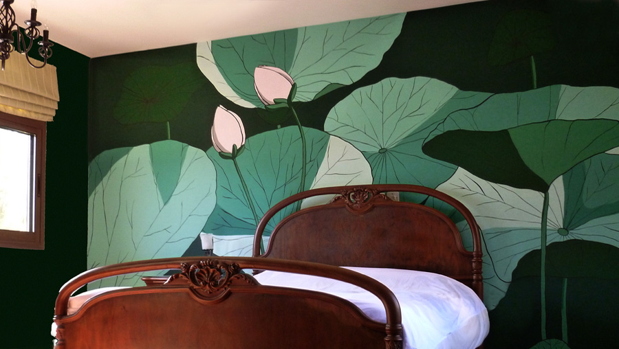 Bedroom wall mural