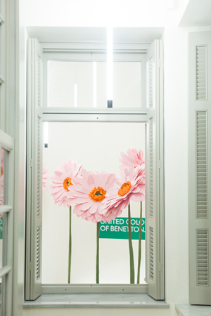 Benetton spring launching set decoration